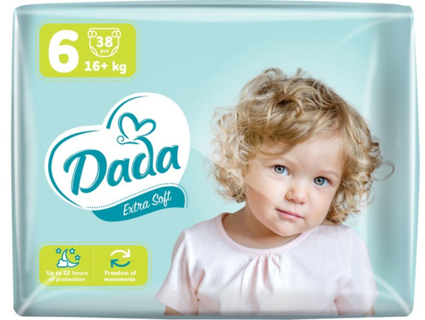 Подгузники Dada Extra Soft Extra Large №6 (16+ кг) 38 шт