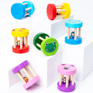 Детская погремушка Животные, дерево, 1шт.