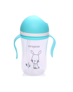 Поильник Cangaroo Bunny, с ручками и трубочкой, 300мл