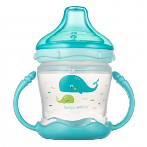 Поильник Canpol babies Веселая семейка, с силиконовым носиком и ручками, 180мл