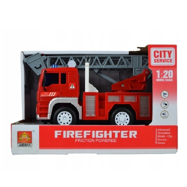Машинка Wenyi WY551B/C Пожарная, со светом и звуком, 1:20