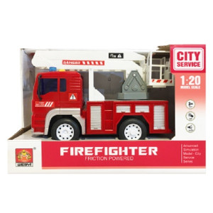 Машинка Wenyi WY551B/C Пожарная, со светом и звуком, 1:20