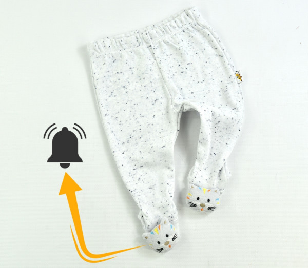 Ползунки MD Котики c погремушкой, интерлок, унисекс, 0-6м