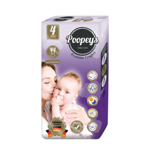 Подгузники POOPEYS Maxi №4 (7-18кг) 44шт.