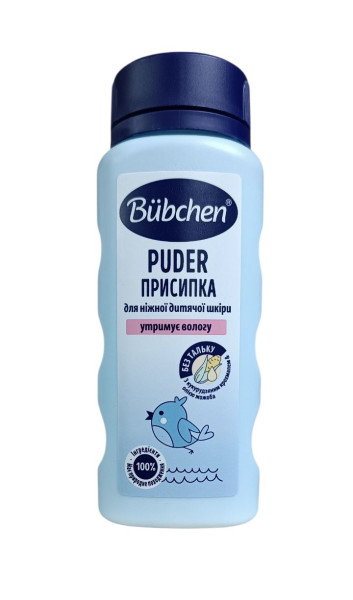 Присыпка детская Bübchen (Бюбхен), с кукурузным крахмалом и маслом жожоба, 80 гр.