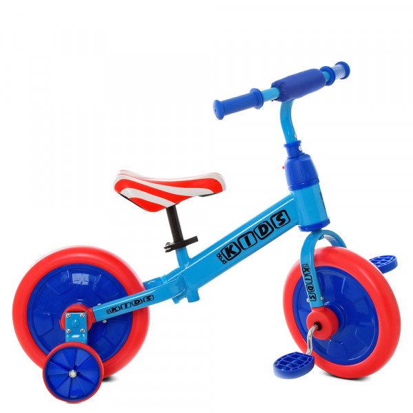 Беговел детcкий PROFI KIDS М 5453, с педалями и доп.колесами, колеса EVA, 12 дюймов