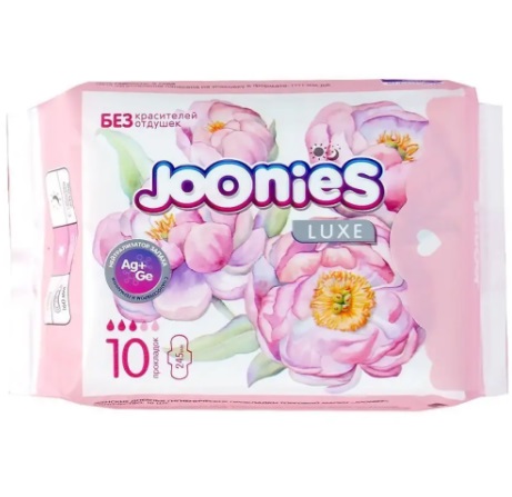 Прокладки гигиенические Joonies LUXE, дневные, 3 капли, 10шт