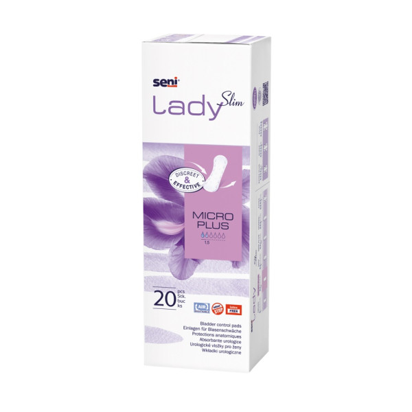 Прокладки ежедневные Seni Lady Micro Plus, урологические, 1,5 капли, 20шт