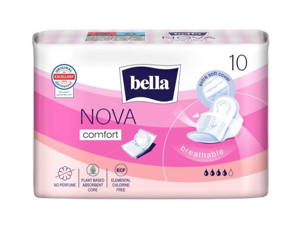 Прокладки гигиенические Bella Nova Komfort breathable, 4 капли, 10шт