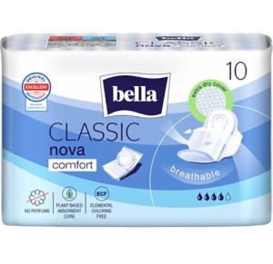 Прокладки гигиенические Bella Classic Nova Comfort breathable, 4 капли, 10шт