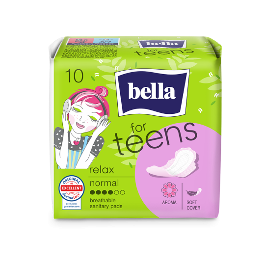 Прокладки гигиенические для подростков Bella For Teens Relax Deo Normal, 4 капли, 10шт.