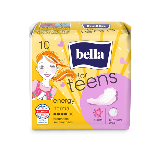 Прокладки гигиенические для подростков Bella For Teens Energy Deo Normal, 4 капли, 10шт.