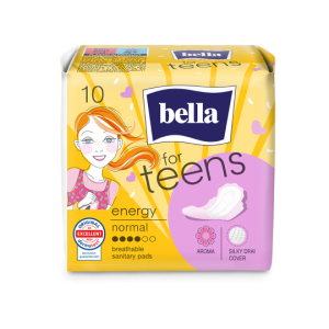 Прокладки гигиенические для подростков Bella For Teens Energy Deo Normal, 4 капли, 10шт.
