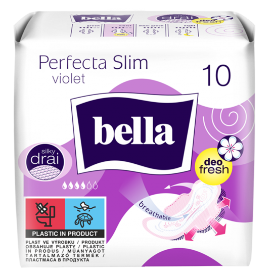 Прокладки критические Bella Perfecta Slim Violet, 4 капли, 10шт