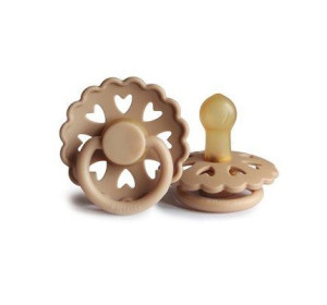 Пустышка круглая Frigg Daisy Heart, латекс, 6-18 м