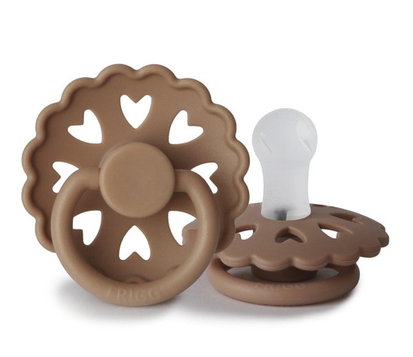 Пустышка круглая Frigg Daisy Heart, силикон, M (6-18 м)