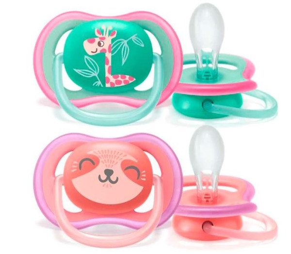 Пустышка Philips AVENT Ultra Air, для девочки, 18m+, 2шт.
