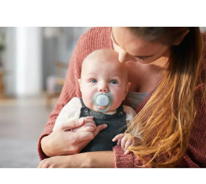 Пустышка Philips AVENT Ultra Soft Hello baby, ультрамягкая, для мальчика, 0-6m, 2шт.
