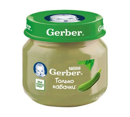 Пюре детское Gerber Кабачок, 4m+, 80 гр.
