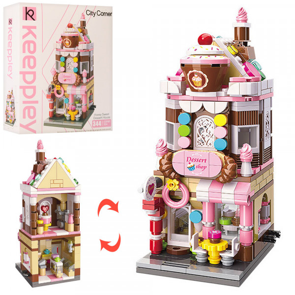 Конструктор Qman C0101 Кафе-кондитерская, мебель, 344 детали