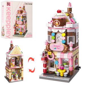 Конструктор Qman C0101 Кафе-кондитерская, мебель, 344 детали