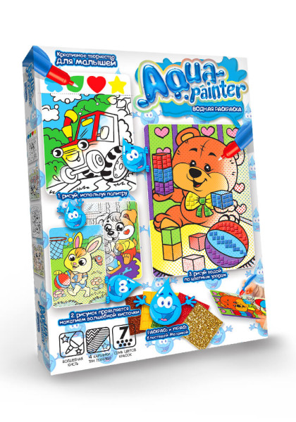Раскраска водная Danko Toys 22942 Aqua Painter, 2в1, 20х27х2,5см