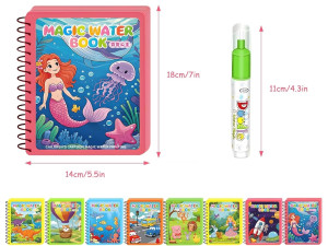 Водная многоразовая акварельная раскраска Magic Water, на спирали