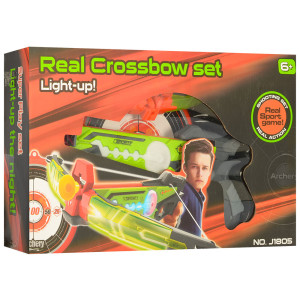 Арбалет с мишенью Real Crossbow set, стрелы на присосках, световые эффекты