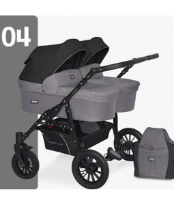 Коляска универсальная для двойни Riko Saxo 2 в 1