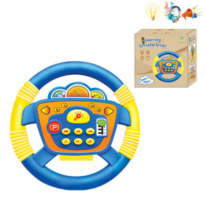 Руль Beep 43317, с музыкой и светом, с креплением для коляски