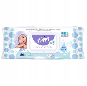 Влажные салфетки Bella Happy Aqua Care, с рождения, 56 шт
