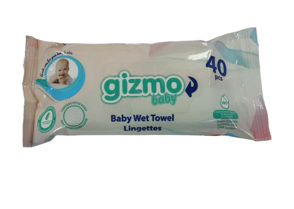 Влажные салфетки Gizmo baby, 40шт