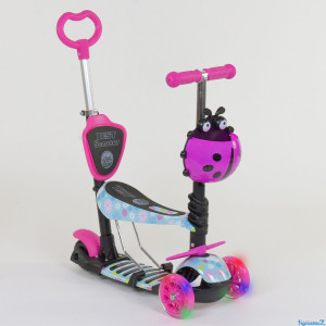 Самокат трехколесный Best Scooter Божья коровка, трансформер