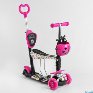 Самокат трехколесный Best Scooter Божья коровка, трансформер