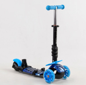 Самокат трехколесный Best Scooter S Божья коровка Абстракция, с бампером, трансформер