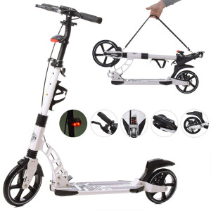 Самокат iTrike SR 2-014-4, двухколесный, складной, взрослый, дисковый тормоз