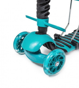 Самокат трехколесный Scooter New Божья коровка 5 в 1, с корзинкой, сиденьем и родительской ручкой