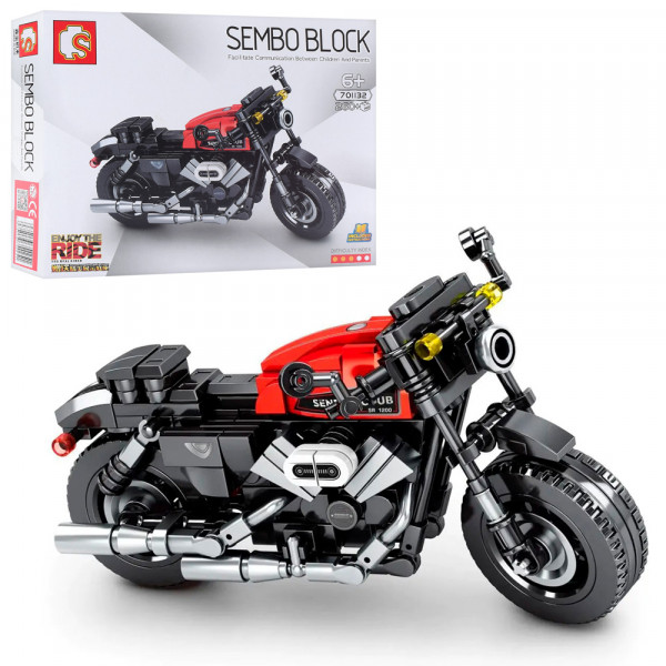 Конструктор Semboblocks 701132 Мотоцикл, на подставке, 260 деталей