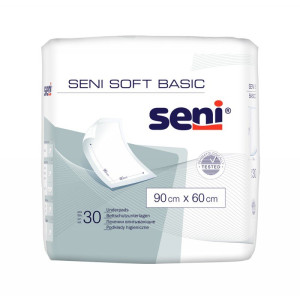 Одноразовые пеленки Seni Basic (90х60 см), впитывающие, количество в ассортименте