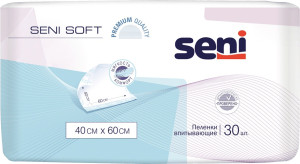 Одноразовые пеленки Seni Soft (40х60 см), впитывающие, 30шт.