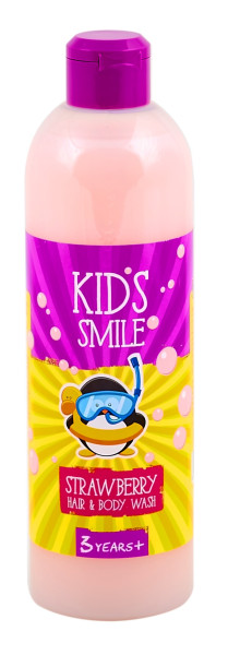 Шампунь-гель для купания Kids smile Клубника, детский, 500гр