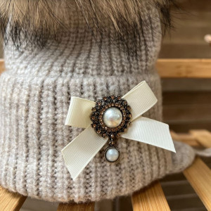 Шапка для девочки зимняя Fashion Kids Яся, на флисовой подкладке, 9-24м