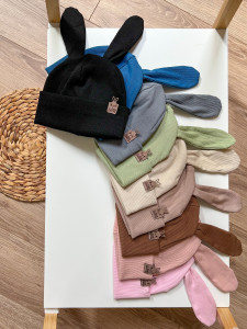 Шапка демисезонная Bunny 1169352, рубчик, 3-12м