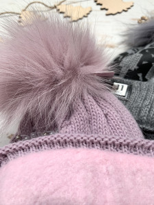 Шапка детская Kraft 2189 с помпоном, 18м+