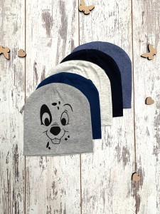 Шапка для девочек Kraft Далматинец, двойной трикотаж, 18М - 3 лет