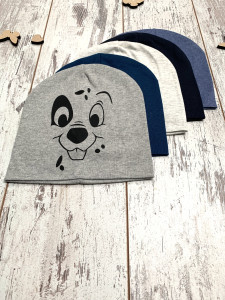 Шапка для девочек Kraft Далматинец, двойной трикотаж, 18М - 3 лет