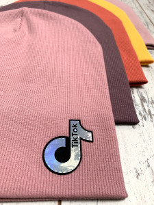 Шапка для девочек TikTok, двойной рубчик, 5-10 лет