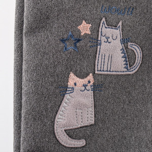 Штаны детские OV Жираф/Кошки, трехнитка, 2-6 лет