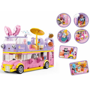 Конструктор SLUBAN B1165 Girls Dream, Музыкальный дом на колесах, 412 деталей