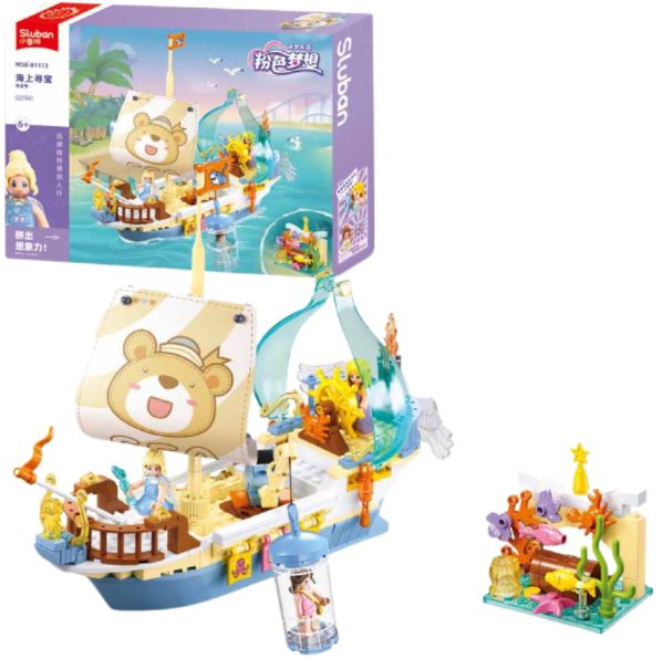 Конструктор SLUBAN B1173 Girls Dream, Кораблик, 287 деталей